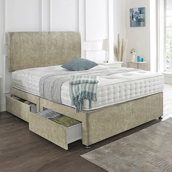 Classic Plain Divan Headboard Divan Set-4FT Small Double