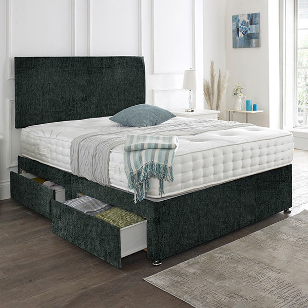 Classic Plain Divan Headboard Divan Set-4FT Small Double