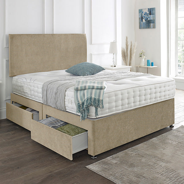Classic Plain Divan Headboard Divan Set-3FT Single