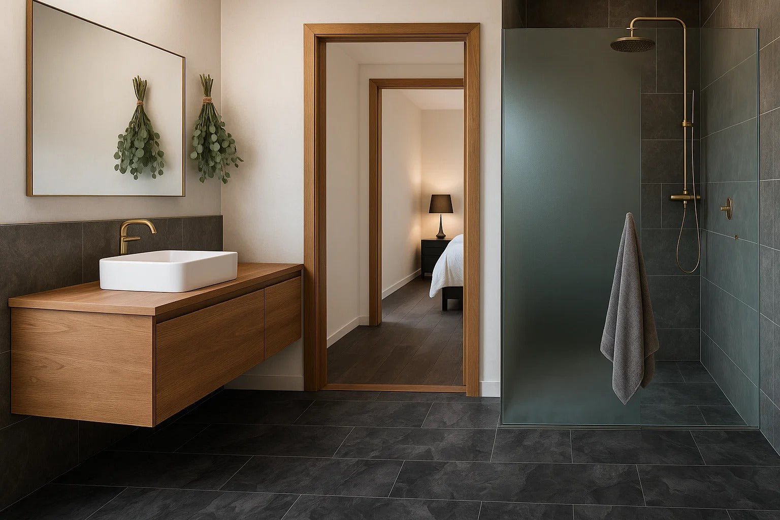 Nightfall 8mm Tile Effect Waterproof Laminate Main image