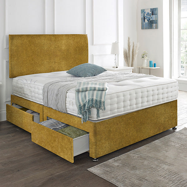 Classic Plain Divan Headboard Divan Set