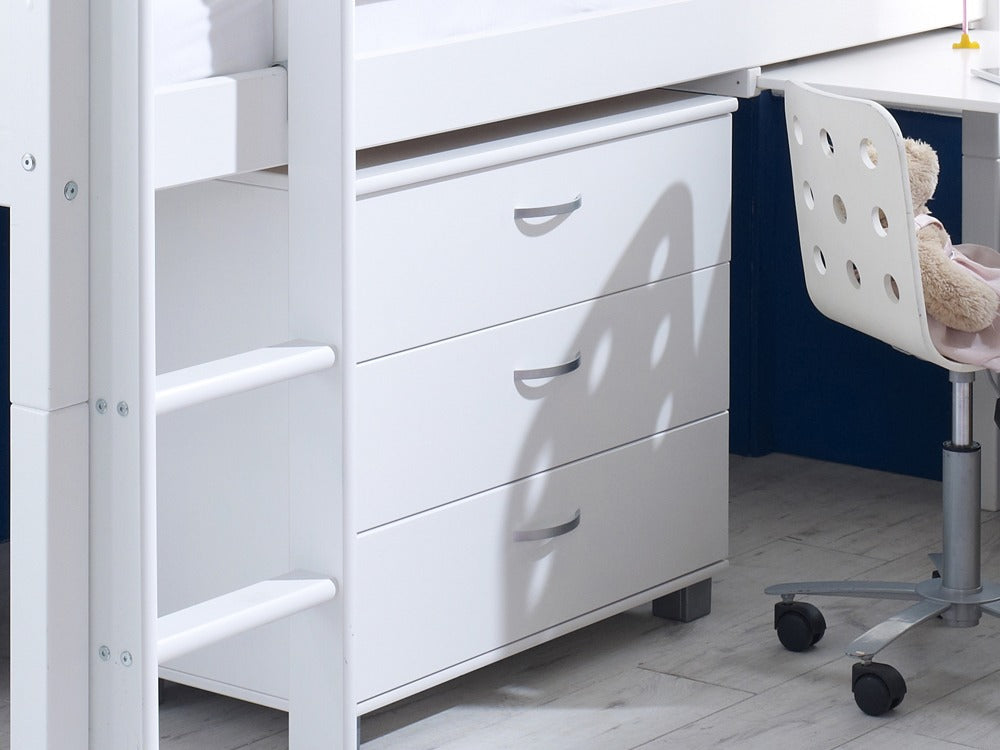 Nordic Mid Sleeper with Desk & Storage Units