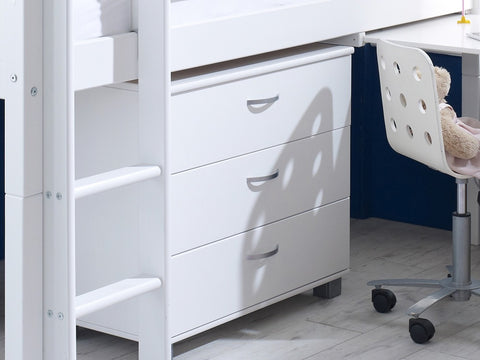 Nordic Mid Sleeper with Desk & Storage Units