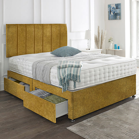 Milan Floor Standing Upholstered Fabric Headboard